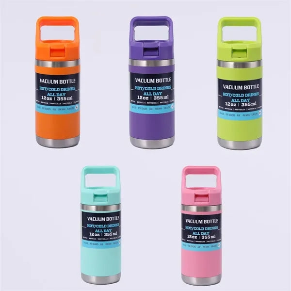 12oz Double Wall Vacuum Insulated Kids Water Bottle