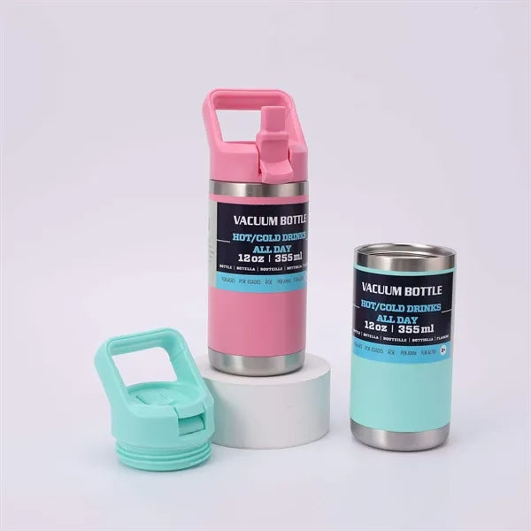 12oz Double Wall Vacuum Insulated Kids Water Bottle