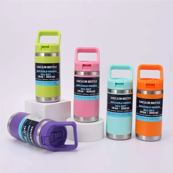 12oz Double Wall Vacuum Insulated Kids Water Bottle