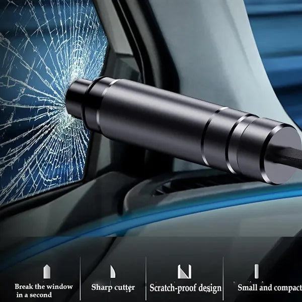 2-in-1 Mini Car Safety Hammer with Seatbelt Cutter