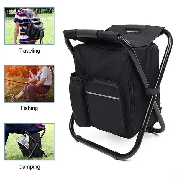 Multifunctional Outdoor Folding Backpack Cooler Chair