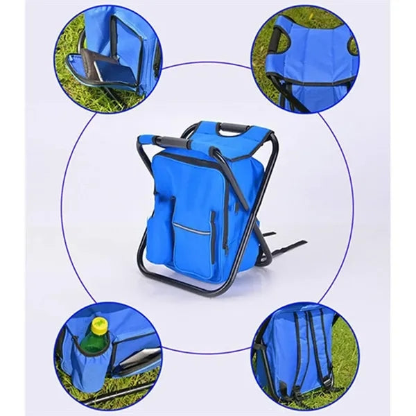 Multifunctional Outdoor Folding Backpack Cooler Chair