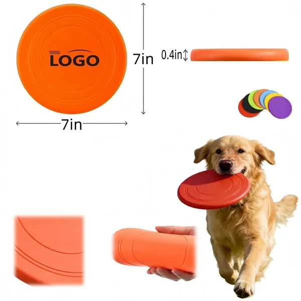 Rubber Pet Flying Disc Saucers 7"