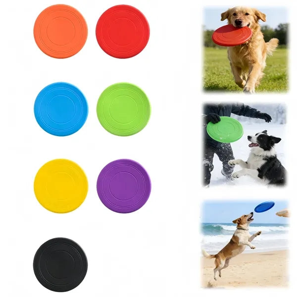 Rubber Pet Flying Disc Saucers 7"