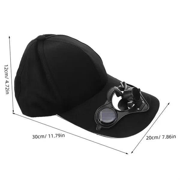 Summer Outdoor Solar Power Fan Baseball Hat Cap