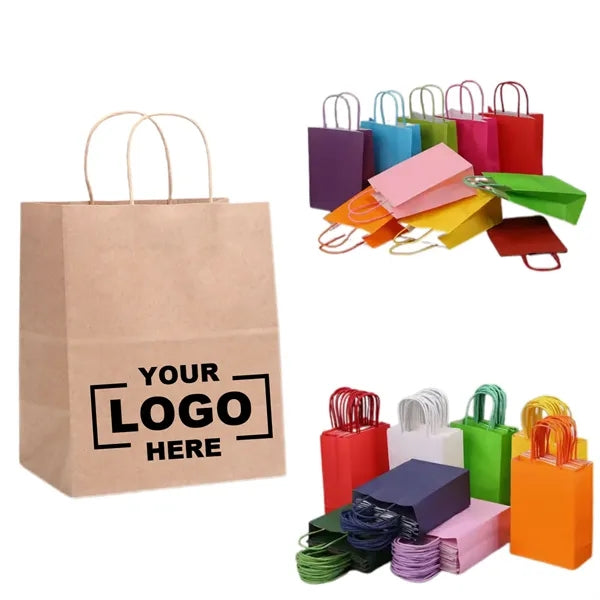 Full Color Kraft Paper Shopping Tote Bag