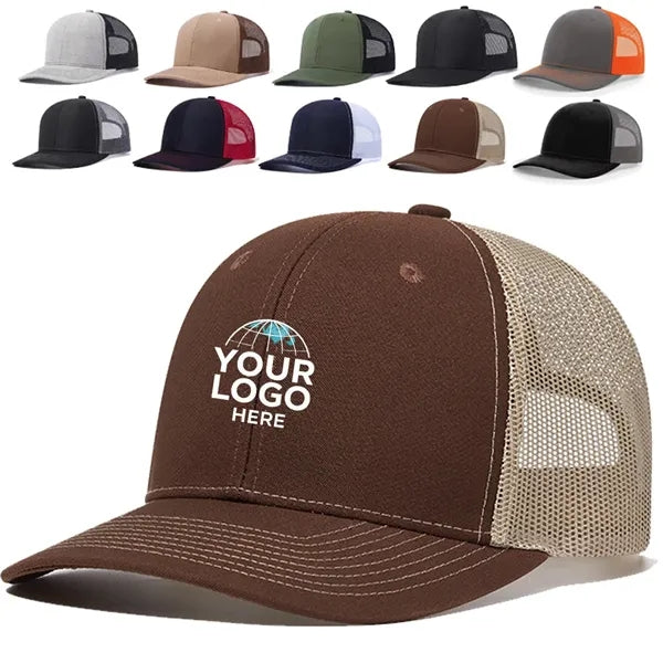 Mesh Trucker Baseball Cap with Adjustable Snapback