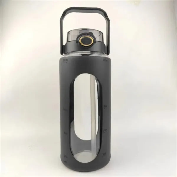 64oz Glass Water Bottle with Silicone Sleeve