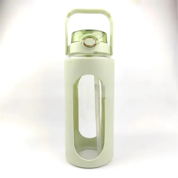 64oz Glass Water Bottle with Silicone Sleeve