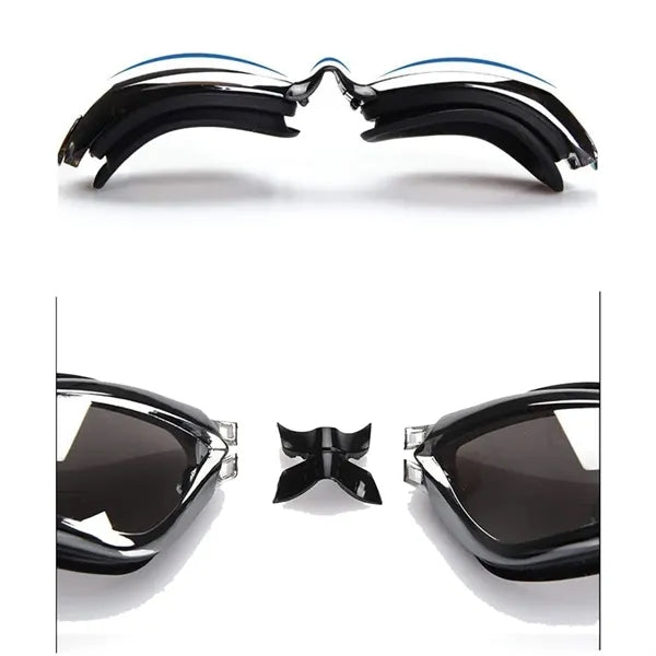 Unisex Waterproof and Anti-Fog Plating Swimming Goggles