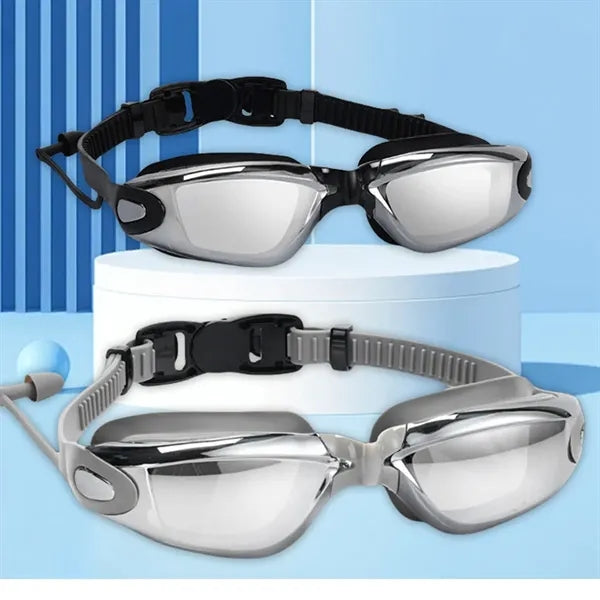 Unisex Waterproof and Anti-Fog Plating Swimming Goggles