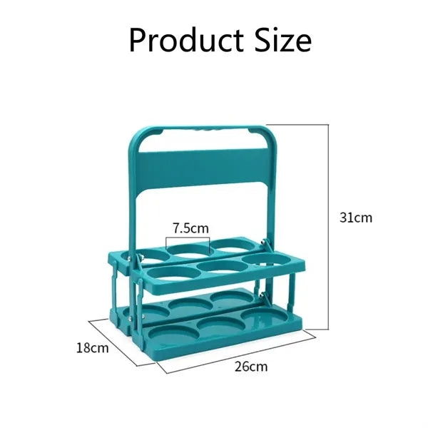 Foldable 6 Cup Drink Carrier with Handle
