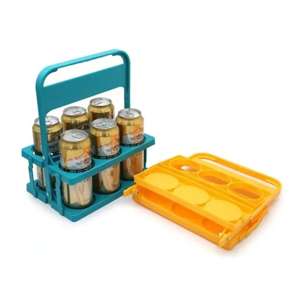 Foldable 6 Cup Drink Carrier with Handle