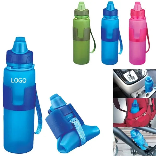 Collapsible Silicone Sports Water Bottle