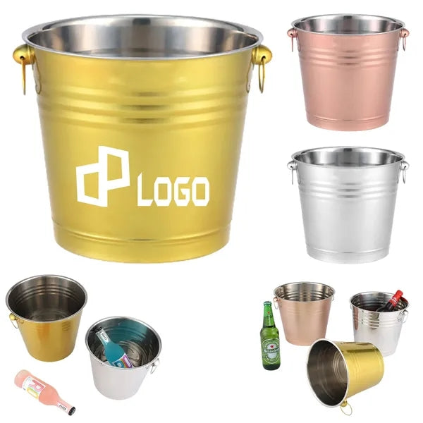 Stainless Steel Two-Ear Ice Bucket