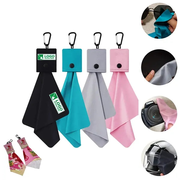 Keychain Microfiber Cloth Glasses Cleaner