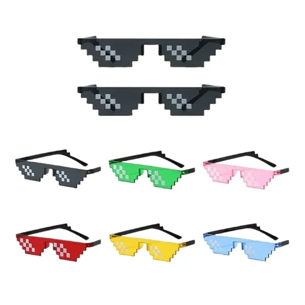 Narrow Pixel Mosaic Sunglasses