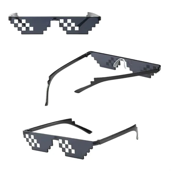 Narrow Pixel Mosaic Sunglasses