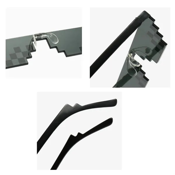 Narrow Pixel Mosaic Sunglasses