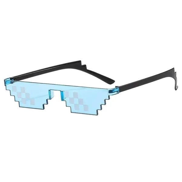 Narrow Pixel Mosaic Sunglasses