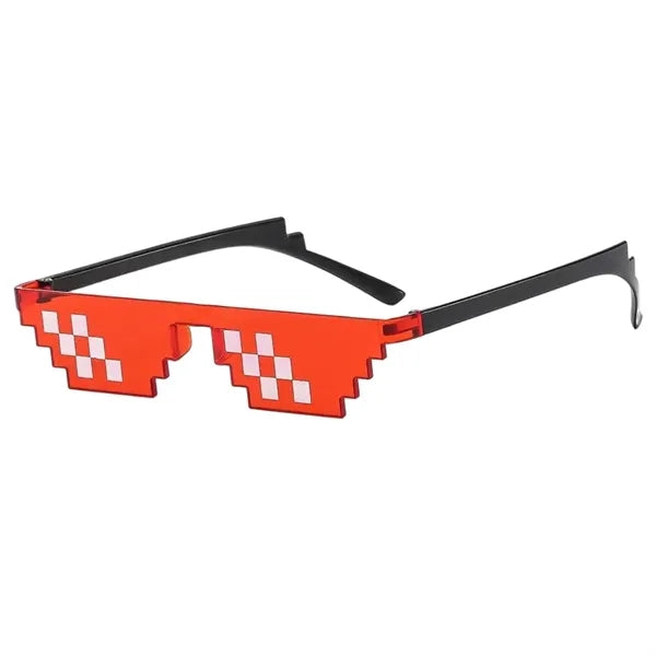 Narrow Pixel Mosaic Sunglasses