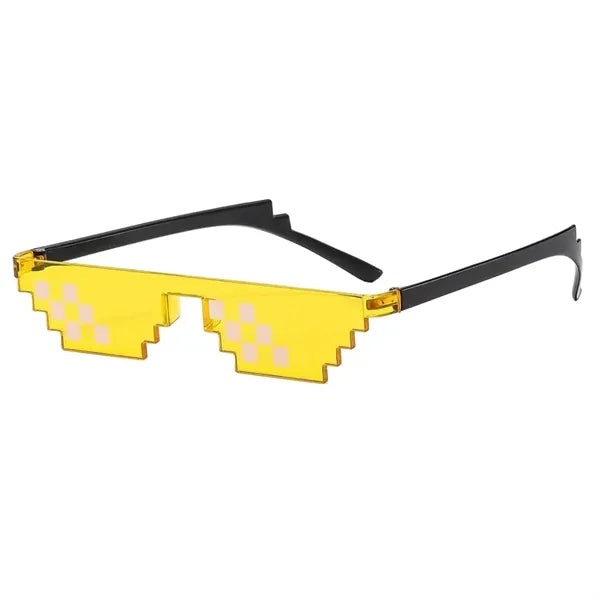 Narrow Pixel Mosaic Sunglasses