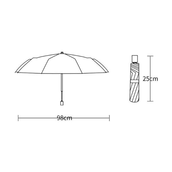 38" Anti UV Silver Coated Folding Sun Rain Travel Umbrella