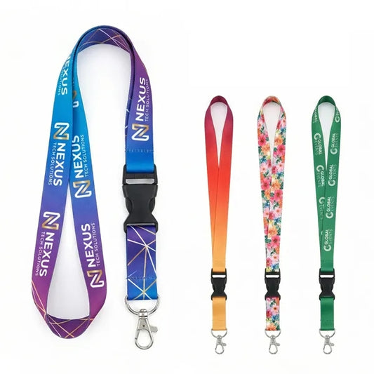 3/4" Premium Full Color Dye Sublimation Lanyard w/ Quick-Rel