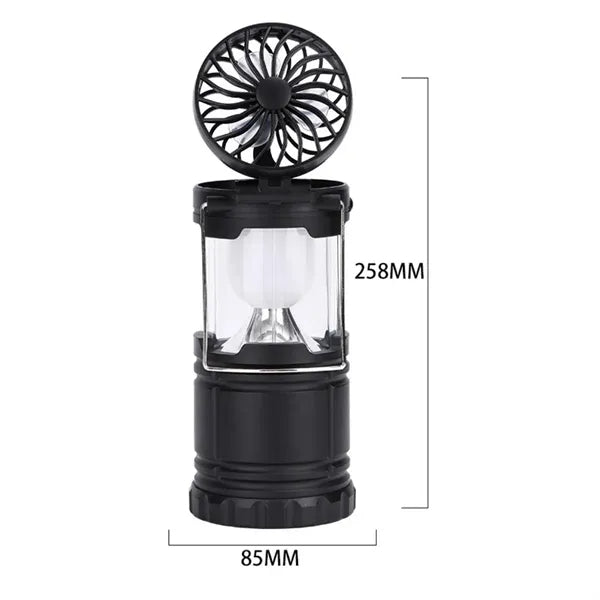 Collapsible LED Camping Lantern With Cooling Fan