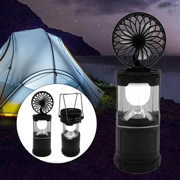 Collapsible LED Camping Lantern With Cooling Fan