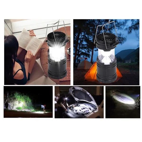 Collapsible LED Camping Lantern With Cooling Fan