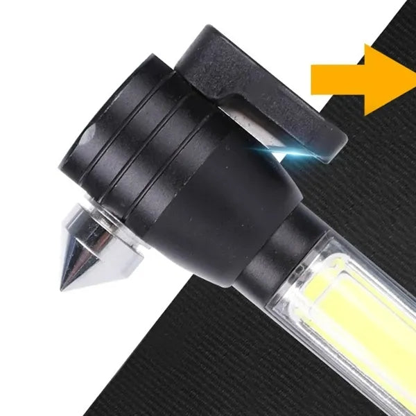 Car Safety Hammer Flashlight With Seatbelt Cutter