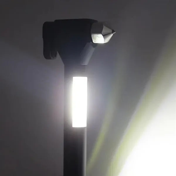 Car Safety Hammer Flashlight With Seatbelt Cutter