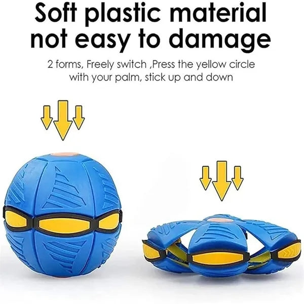 Glowing Transforming Flying Disc Interactive Toy