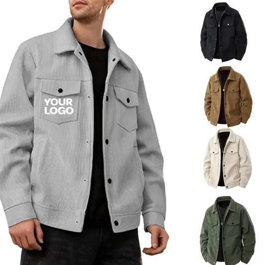 Corduroy Snap Button Jacket