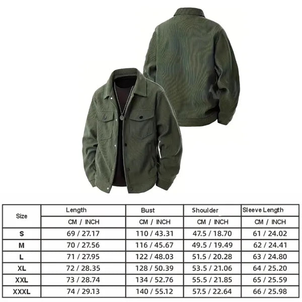 Corduroy Snap Button Jacket