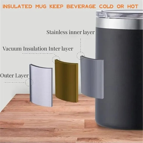 Stainless Steel Insulated Handle Thermos Mug