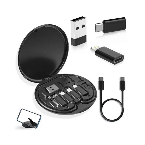 USB C Adapter Multiple Charging Cable Case with Phone Holder