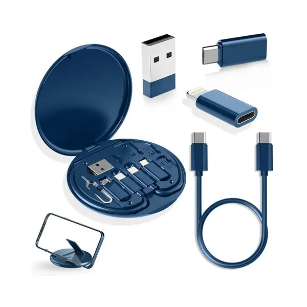 USB C Adapter Multiple Charging Cable Case with Phone Holder