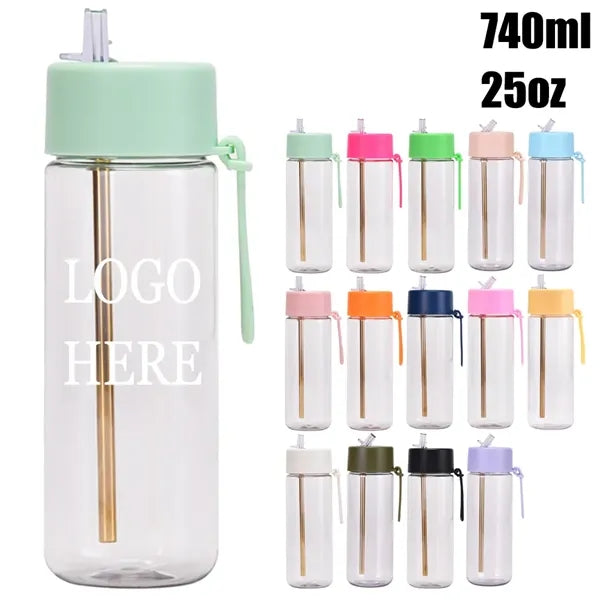740ml 25oz Plastic Sports Travel Water Bottle