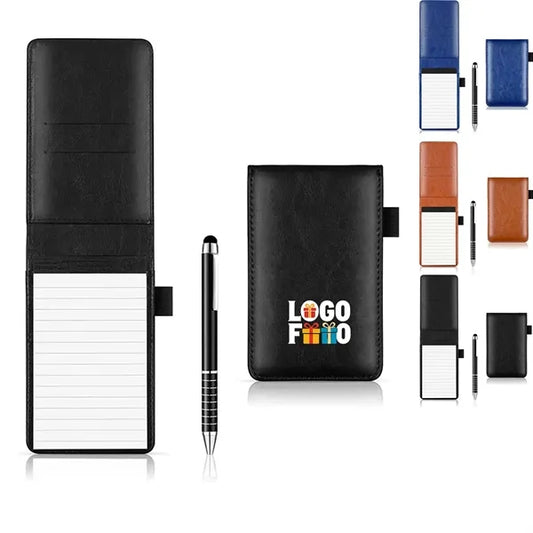 Golf Scorecard Holder PU Yardage Book Notebook with Pen