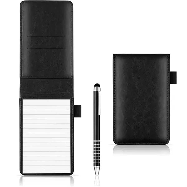 Golf Scorecard Holder PU Yardage Book Notebook with Pen
