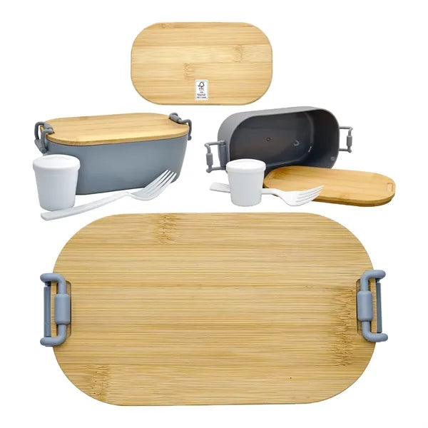 Engraved Bamboo Lunch Box