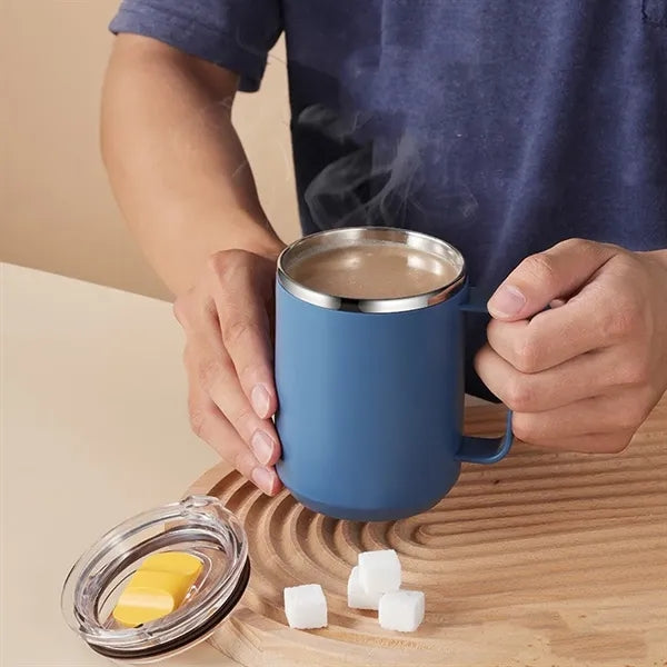 Stainless Steel Coffee Mug With Lid 15 OZ