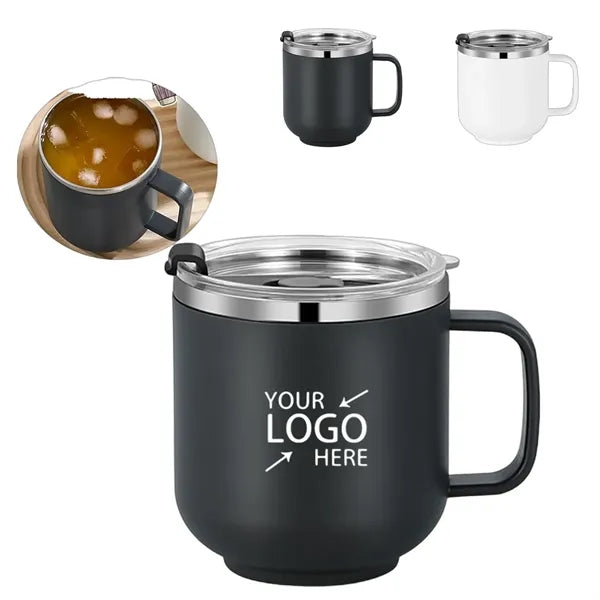 Stainless Steel Coffee Mug With Lid 14 OZ