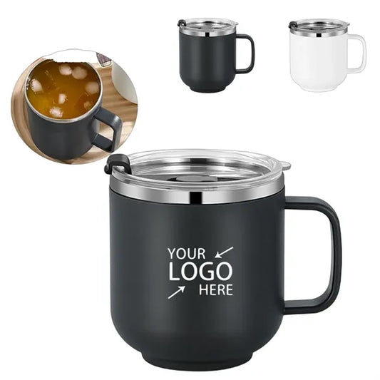 Stainless Steel Coffee Mug With Lid 14 OZ
