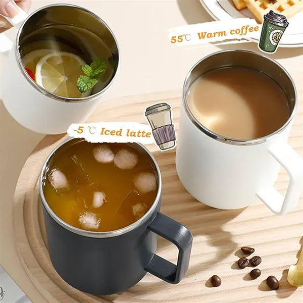 Stainless Steel Coffee Mug With Lid 14 OZ