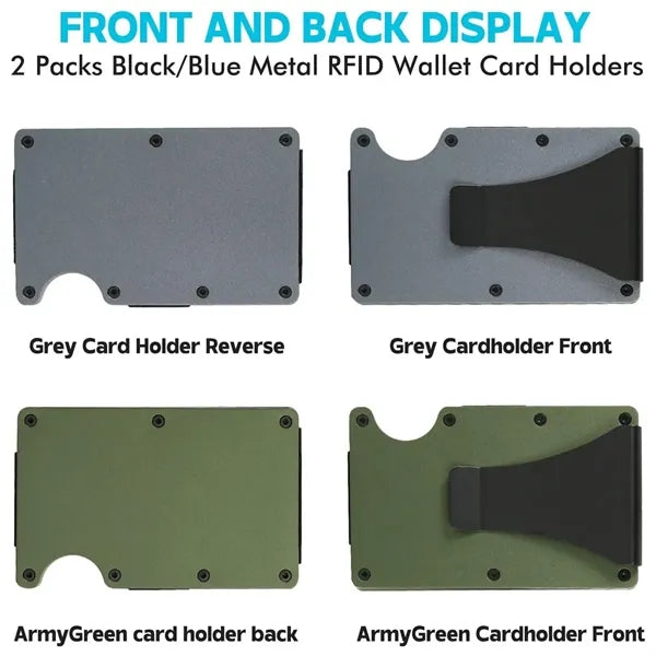 Ultra Slim RFID Blocking Metal Card Holder Wallet