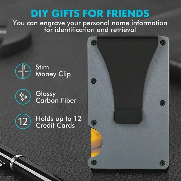 Ultra Slim RFID Blocking Metal Card Holder Wallet
