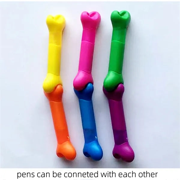 Vibrant Bone-Shaped Highlighter Pen